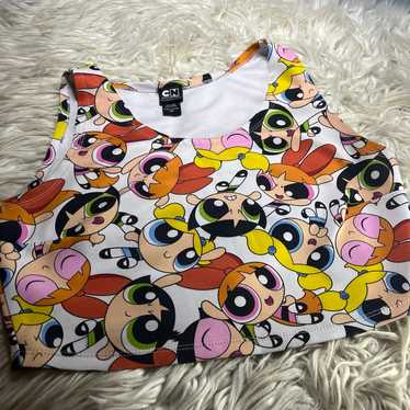 POWERPUFF Girls Tank Top sz Large Cartoon Network - image 1