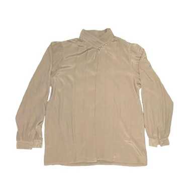 VTG BLASSPORT by Bill Blass High Neck Beige Pearl… - image 1