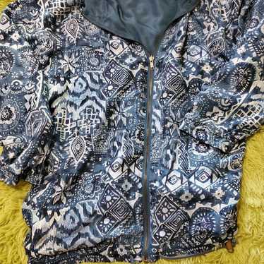 80s silk reversible windbreaker - image 1