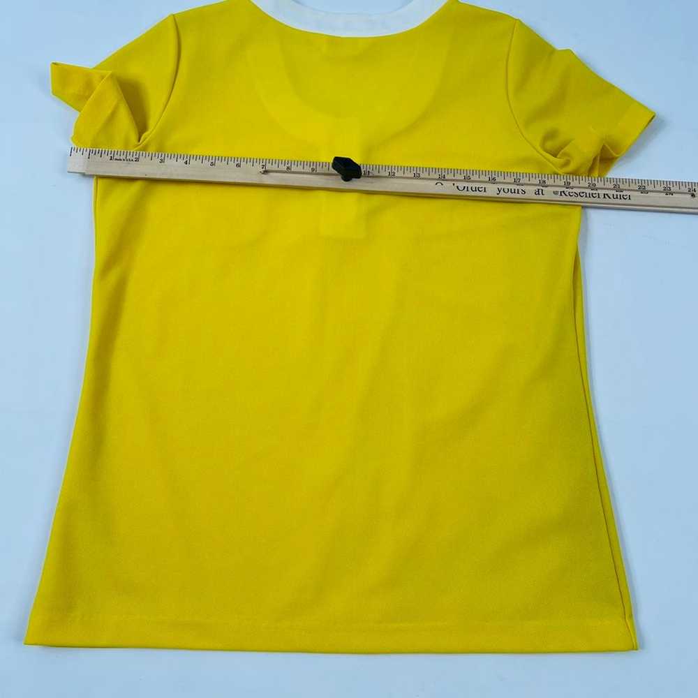 Vintage 70s Womens Large Henley Pocket T Shirt Top - image 2