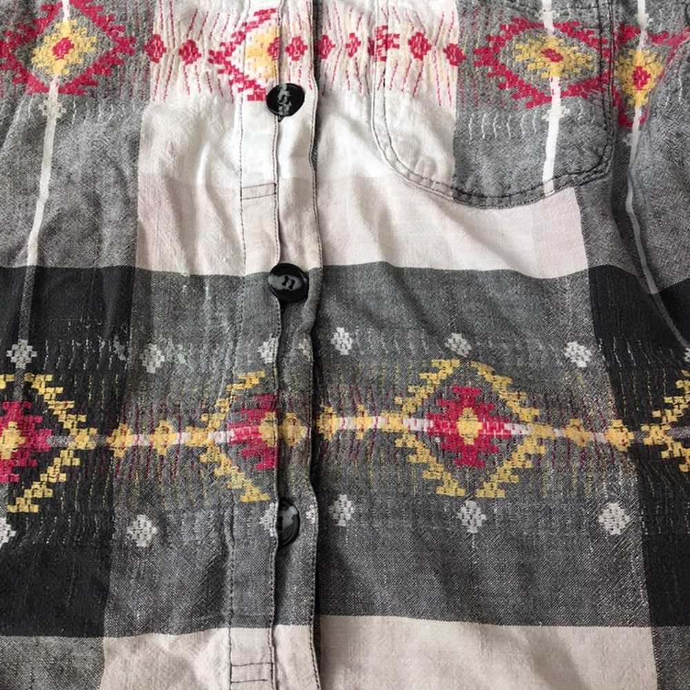 Vtg Angelique Boho Southwestern Shirt - image 2