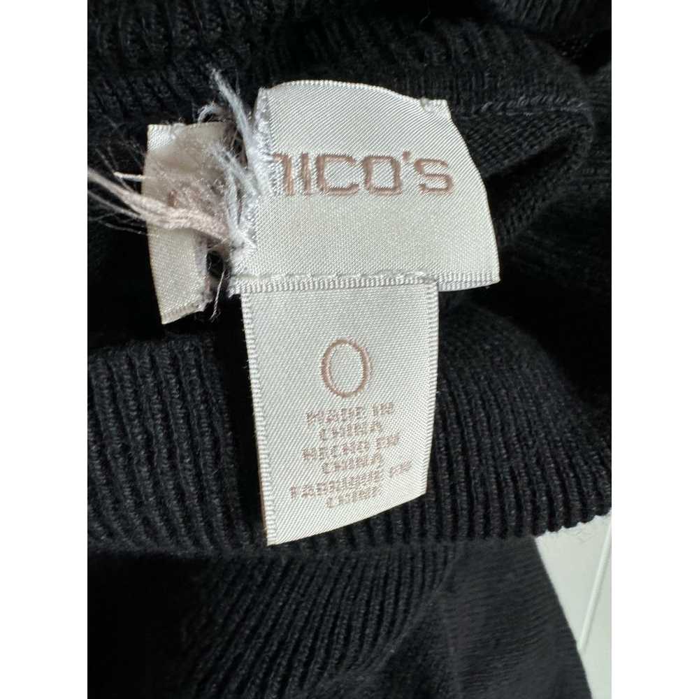 Chicos Chico's Womens Sweater Sz 0 S 4 Black Fine… - image 7