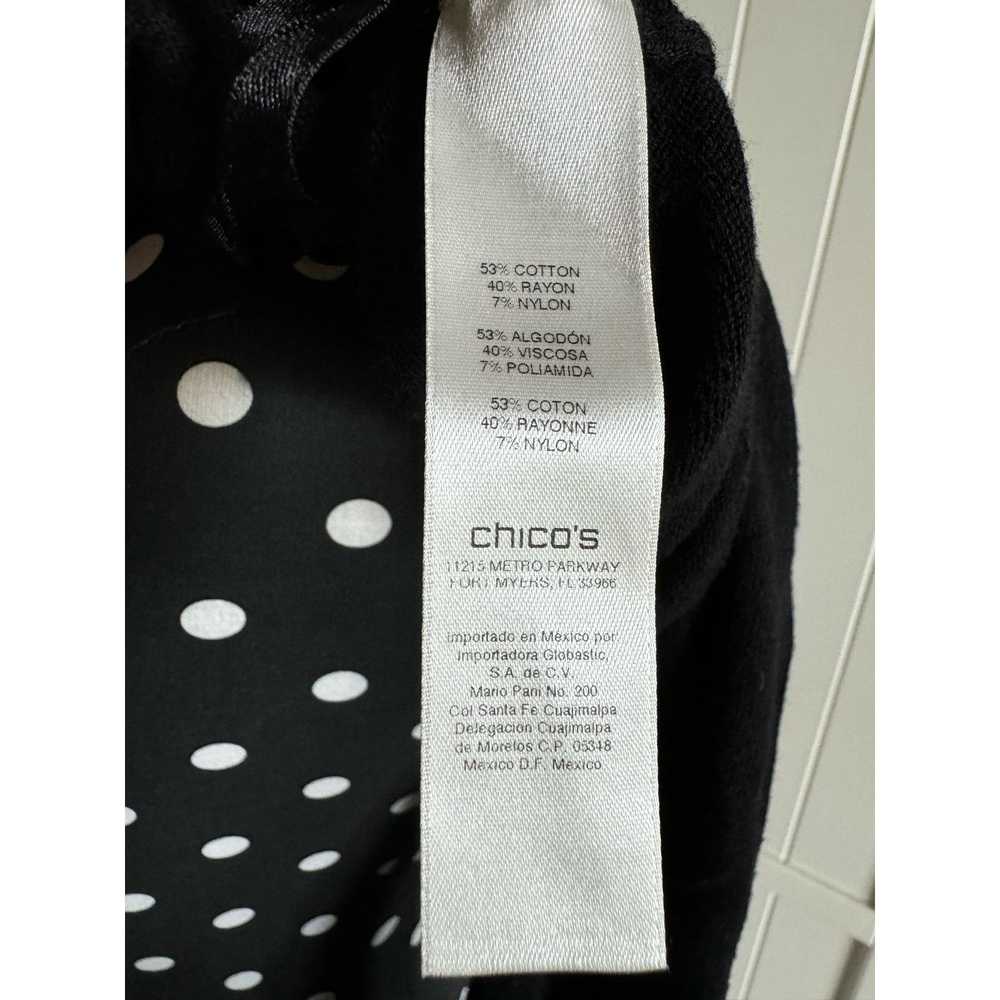 Chicos Chico's Womens Sweater Sz 0 S 4 Black Fine… - image 8