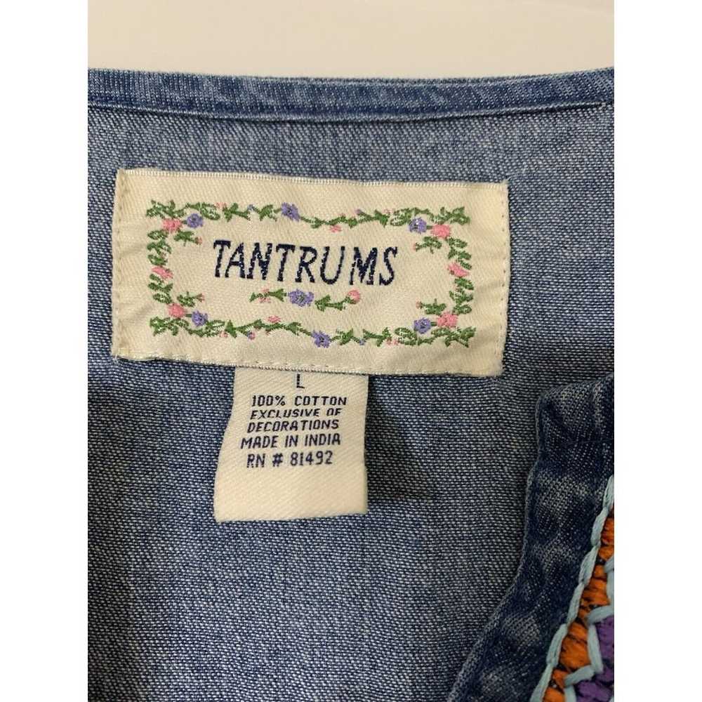 Vintage Tantrums Boho Denim Embroidered And Beade… - image 5