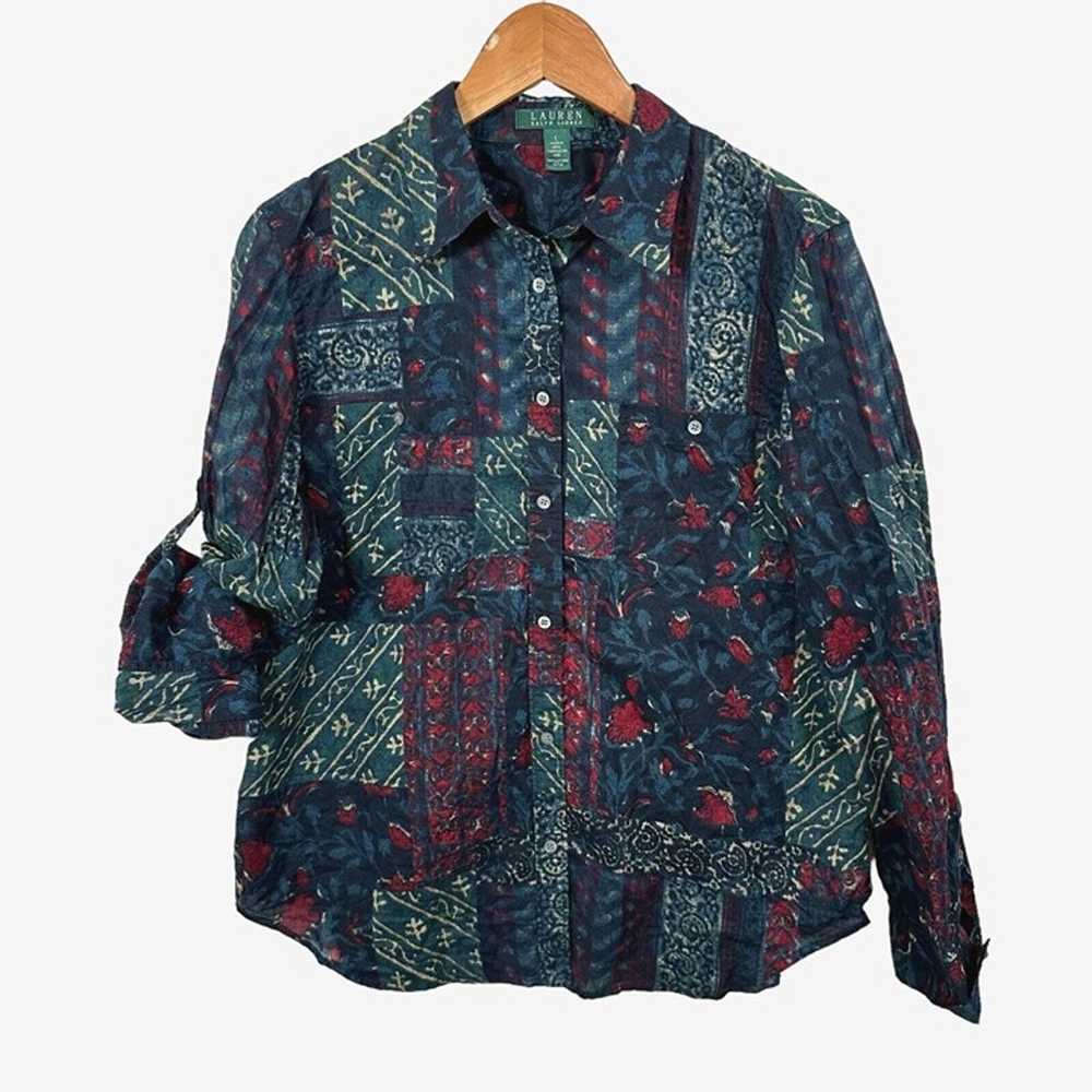 Vintage Lauren Ralph Lauren Women Large Button Up… - image 1