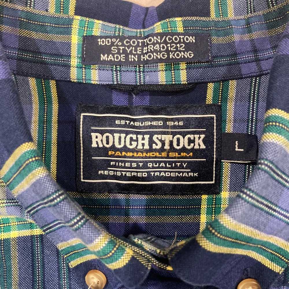 Rough Stock Vintage Western Plaid Buttons Down Sh… - image 3