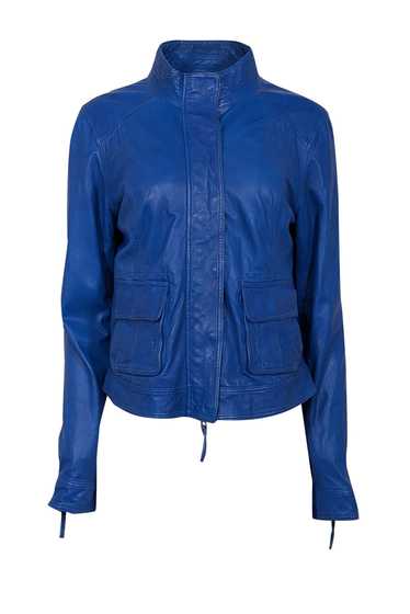 Lucky Brand - Cobalt Blue Lamb Leather Jacket Sz L