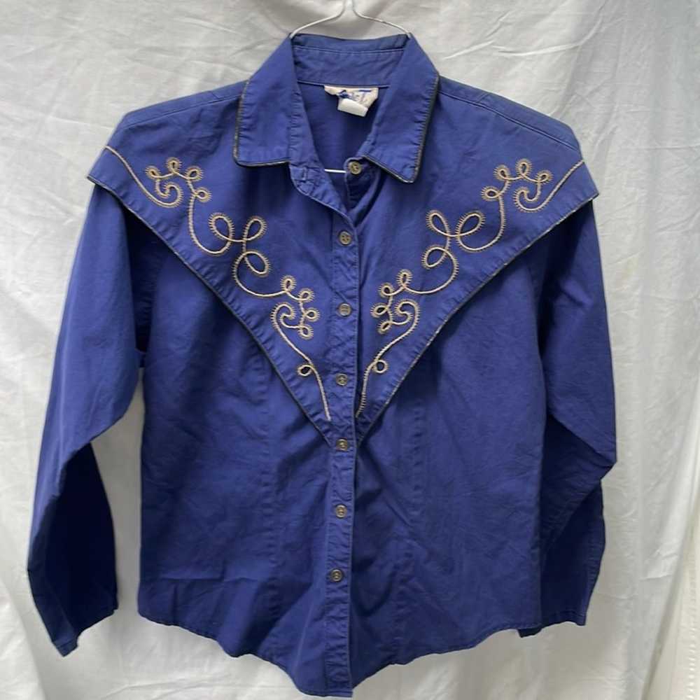 Vintage Circle T western embroidered shirt ladies… - image 3