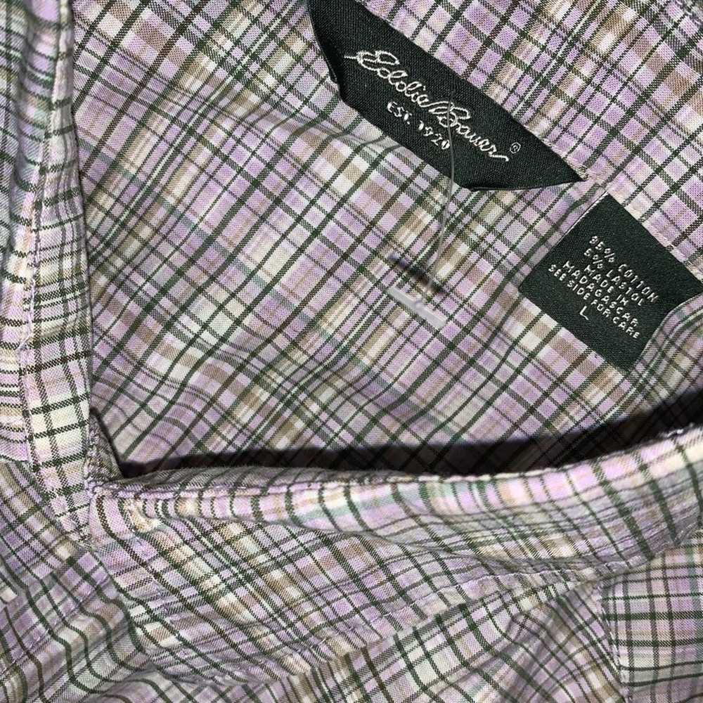 Eddie Bauer EST 1920 Vintage Plaid Shirt, Size L - image 12