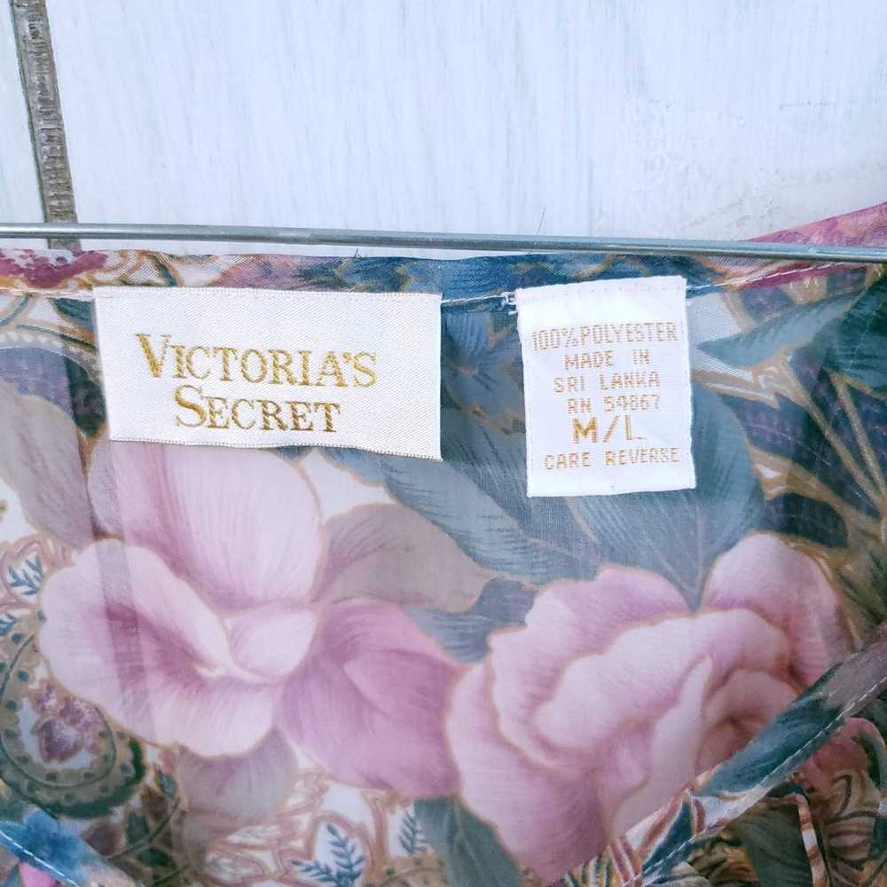 Victoria's Secret Vintage V Neck Floral Ruffle Sh… - image 6