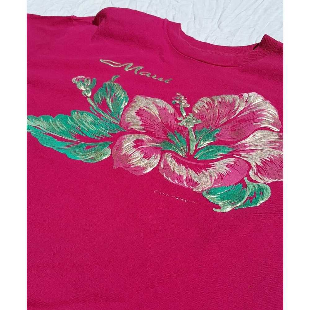 Vintage Single Stitch Maui Hawaii Gold Hibiscus F… - image 8