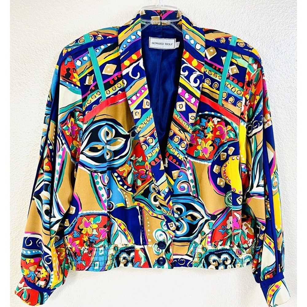 VTG Howard Wolf Blazer Bomber Jacket 80s 90s Y2K … - image 5