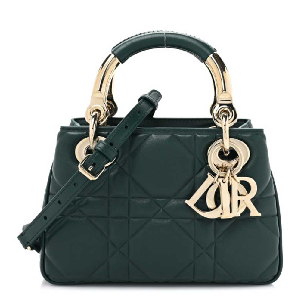 CHRISTIAN DIOR Calfskin Cannage Mini The Lady 95.… - image 1