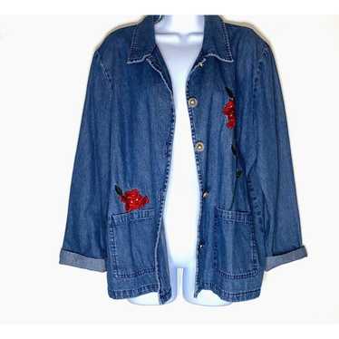 Vintage "Paris Saint Germain" Denim Jean Jacket S… - image 1