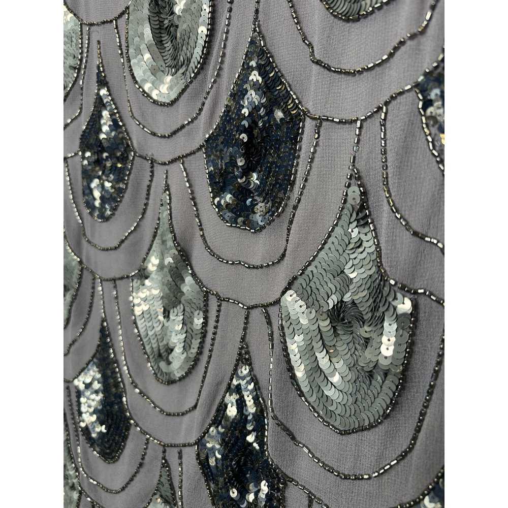 Vintage Aqua gray sequin mini dress - image 2