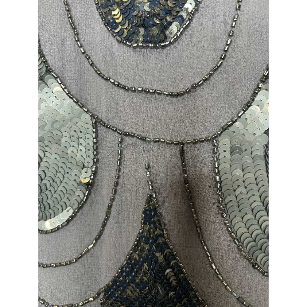 Vintage Aqua gray sequin mini dress - image 6