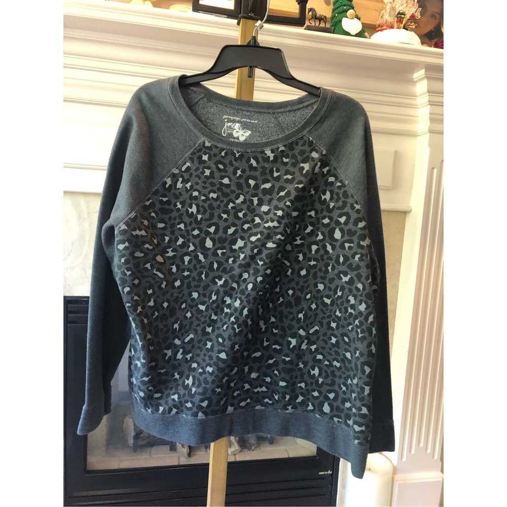 Other Just My Size Women’s Gray Leopard Print Des… - image 1