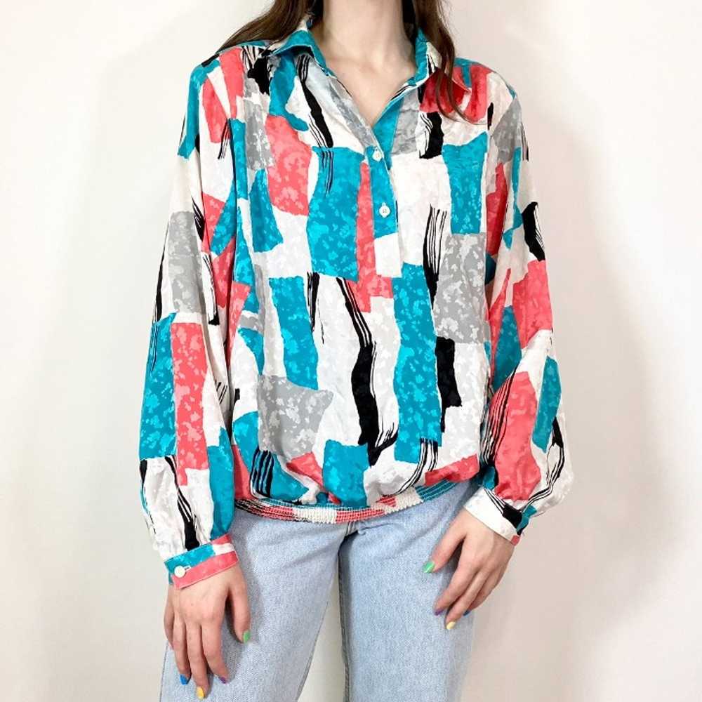 Vintage funky retro blouse - image 2