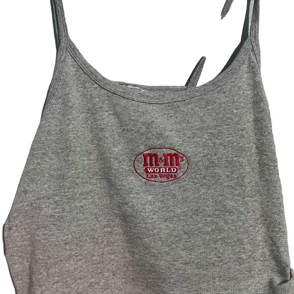 VINTAGE M&M CHOCOLATE CANDY CROP TANK TOP LAS VEG… - image 1