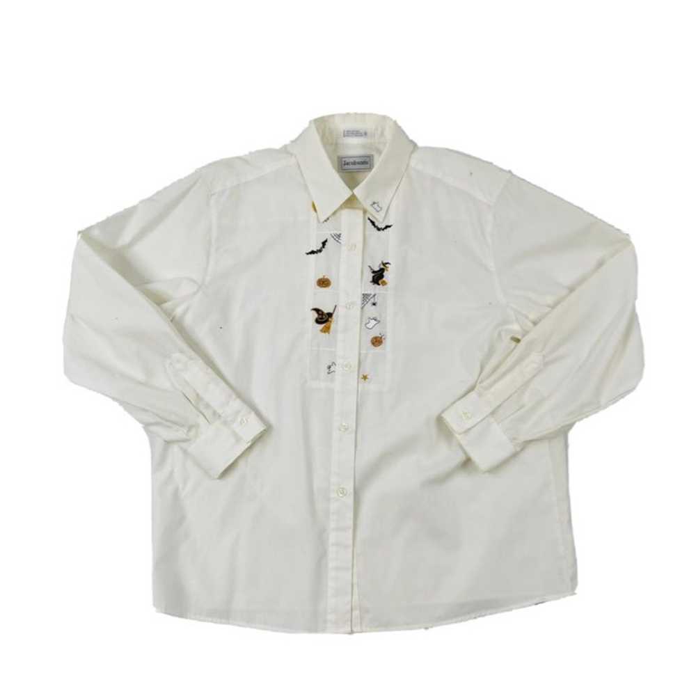 Vintage 90s Halloween Button Shirt - image 1