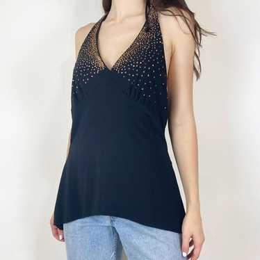 Vintage sparkle halter tank