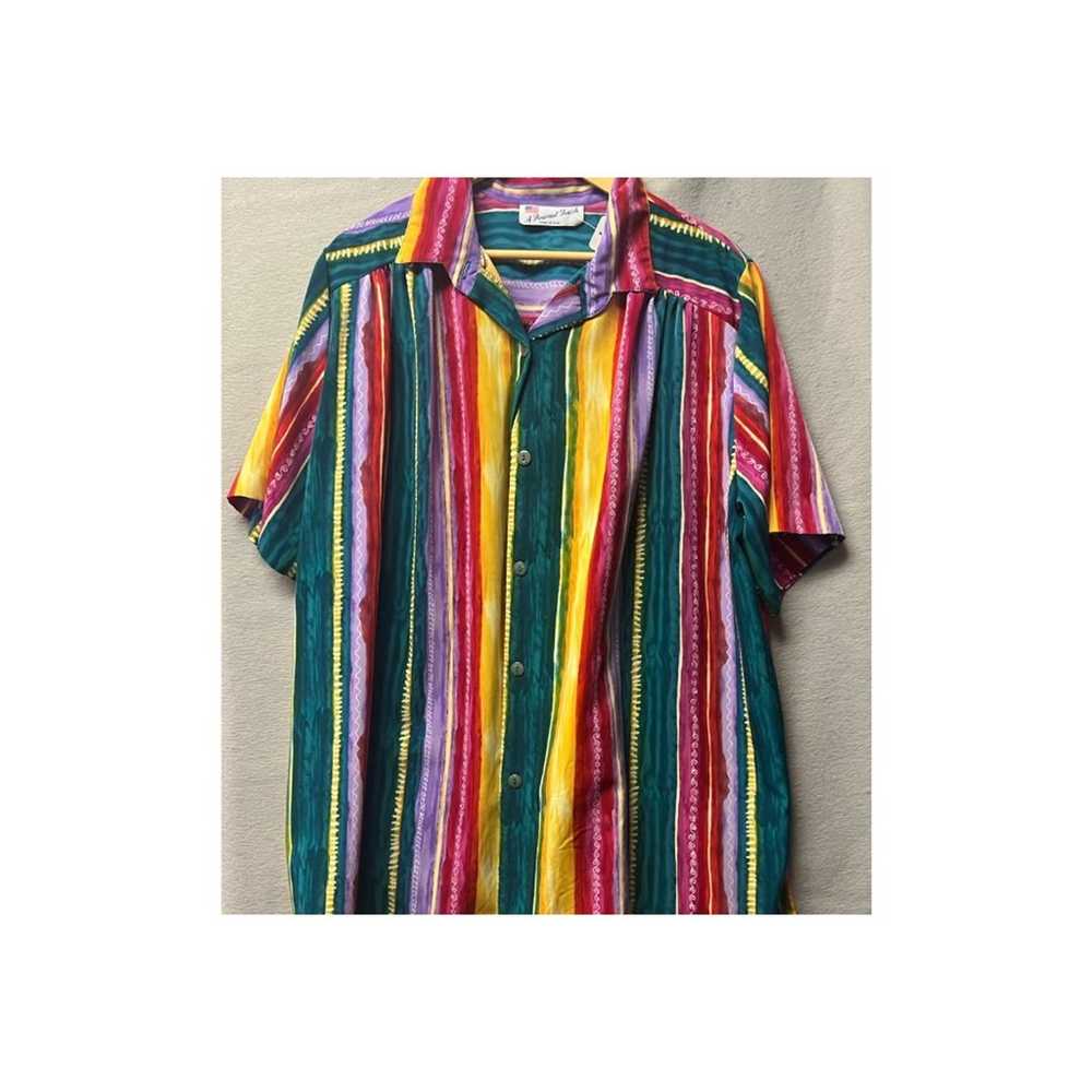 VTG A Personal Touch Women's Rainbow Striped Hawa… - image 1