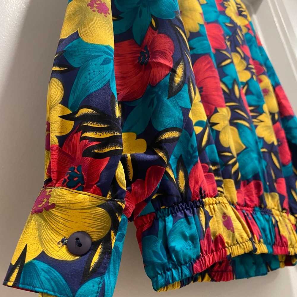 VTG Retro 80s 90s Notations Bold Colorful Floral … - image 10