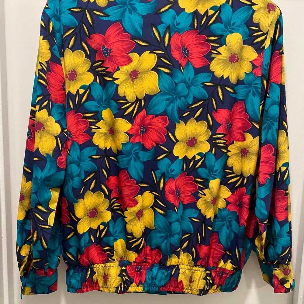 VTG Retro 80s 90s Notations Bold Colorful Floral … - image 9