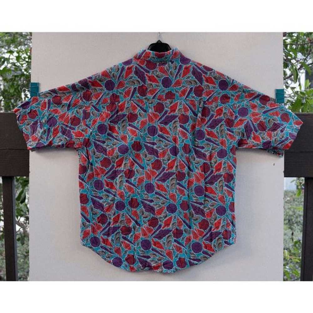 Vintage 90s Y2K Columbia Top Sea Shell Button Dow… - image 5