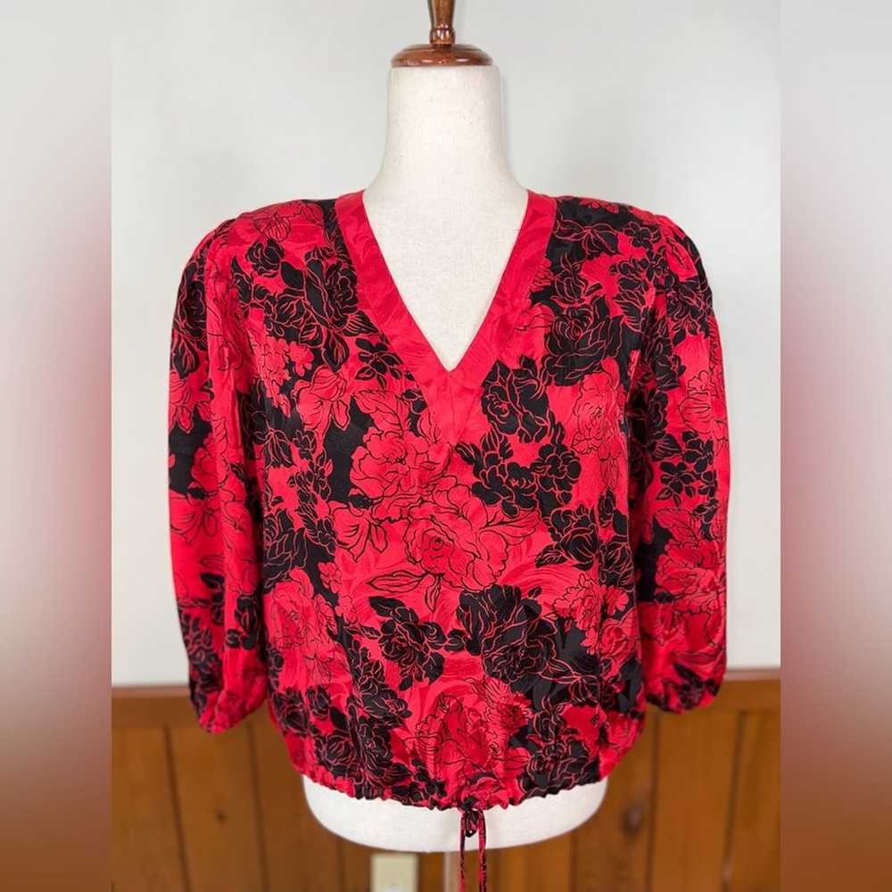 Fabulous Vintage 1980s Silk Floral Blouse! - image 5