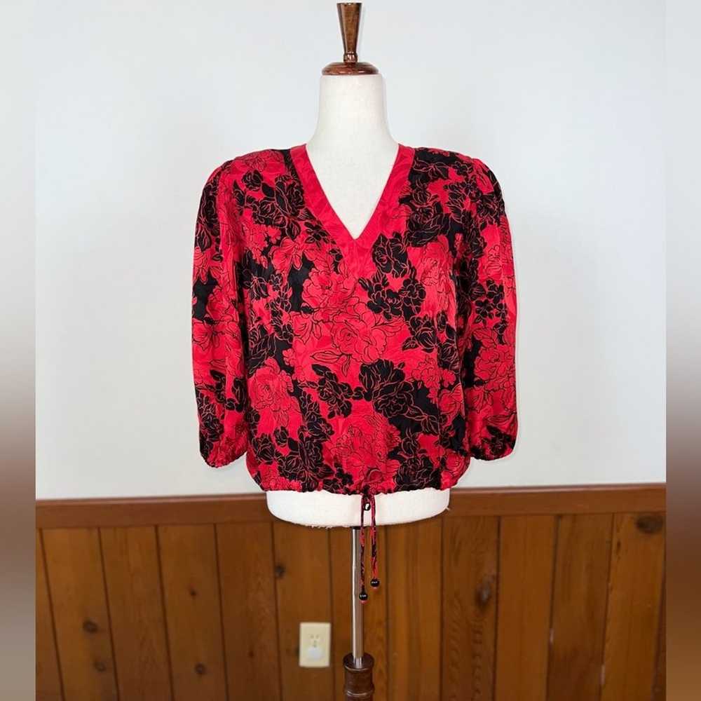 Fabulous Vintage 1980s Silk Floral Blouse! - image 6