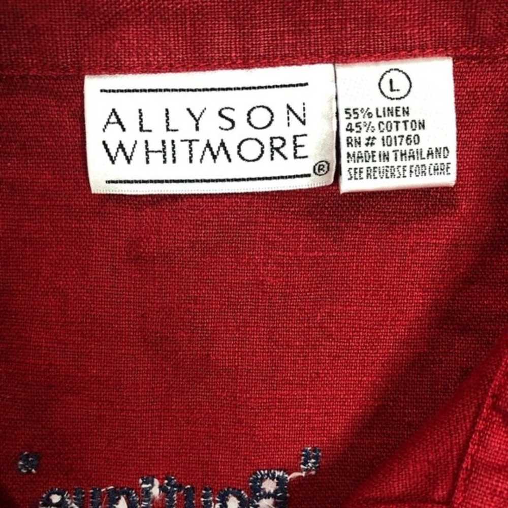 Allyson Whitmore Linen Blend Embroidered Details … - image 6