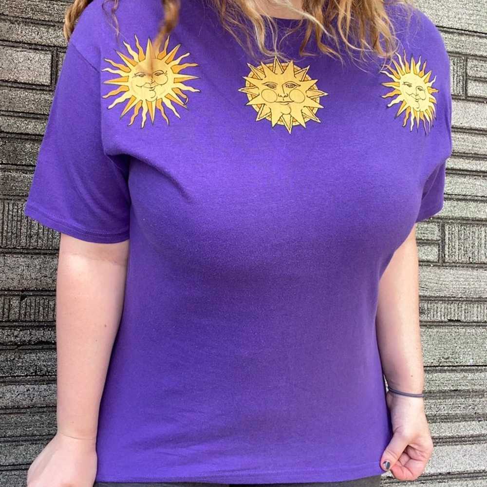 Vintage Sunshine Graphic T-Shirt Top - image 1