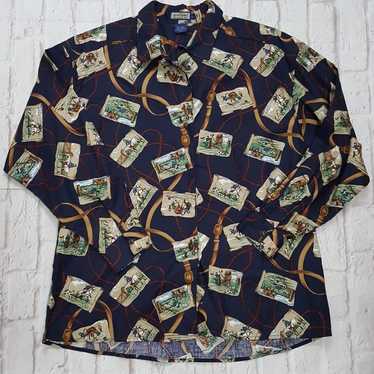 Ruff Hewn Horse Equestrian Vintage Shirt - image 1