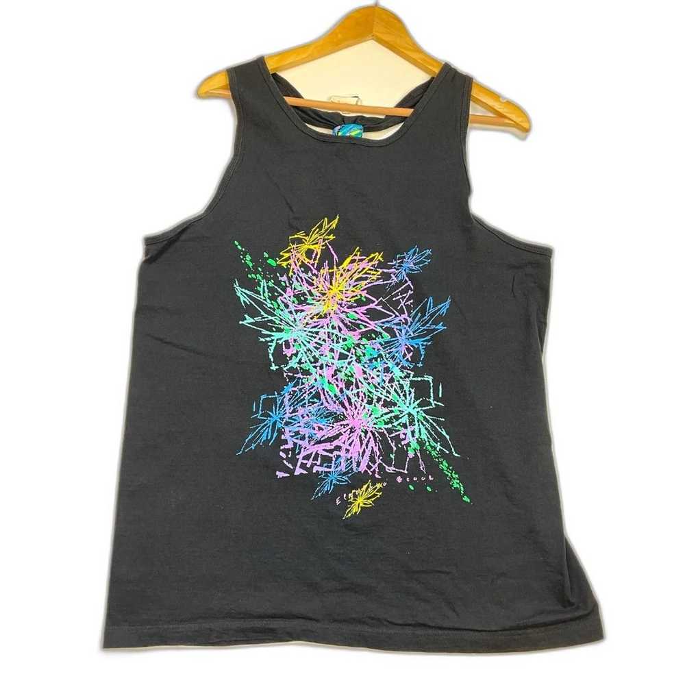 80s Jantzen Beach Tank Neon Razerback Tank Tee Un… - image 1