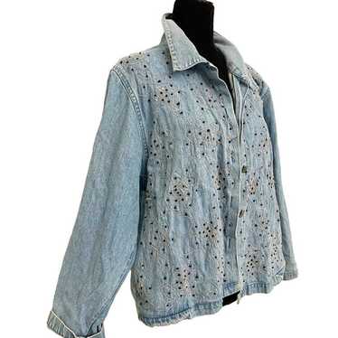 Sweet Vintage Beaded & Embroidered Denim Jacket - image 1