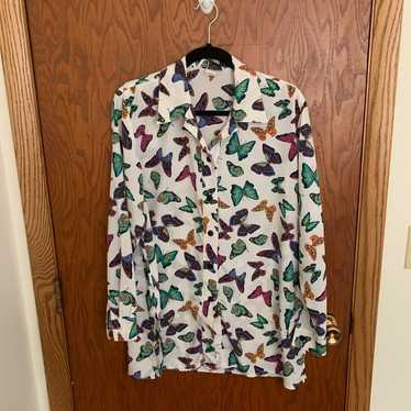 Vintage Butterfly Button Down - image 1