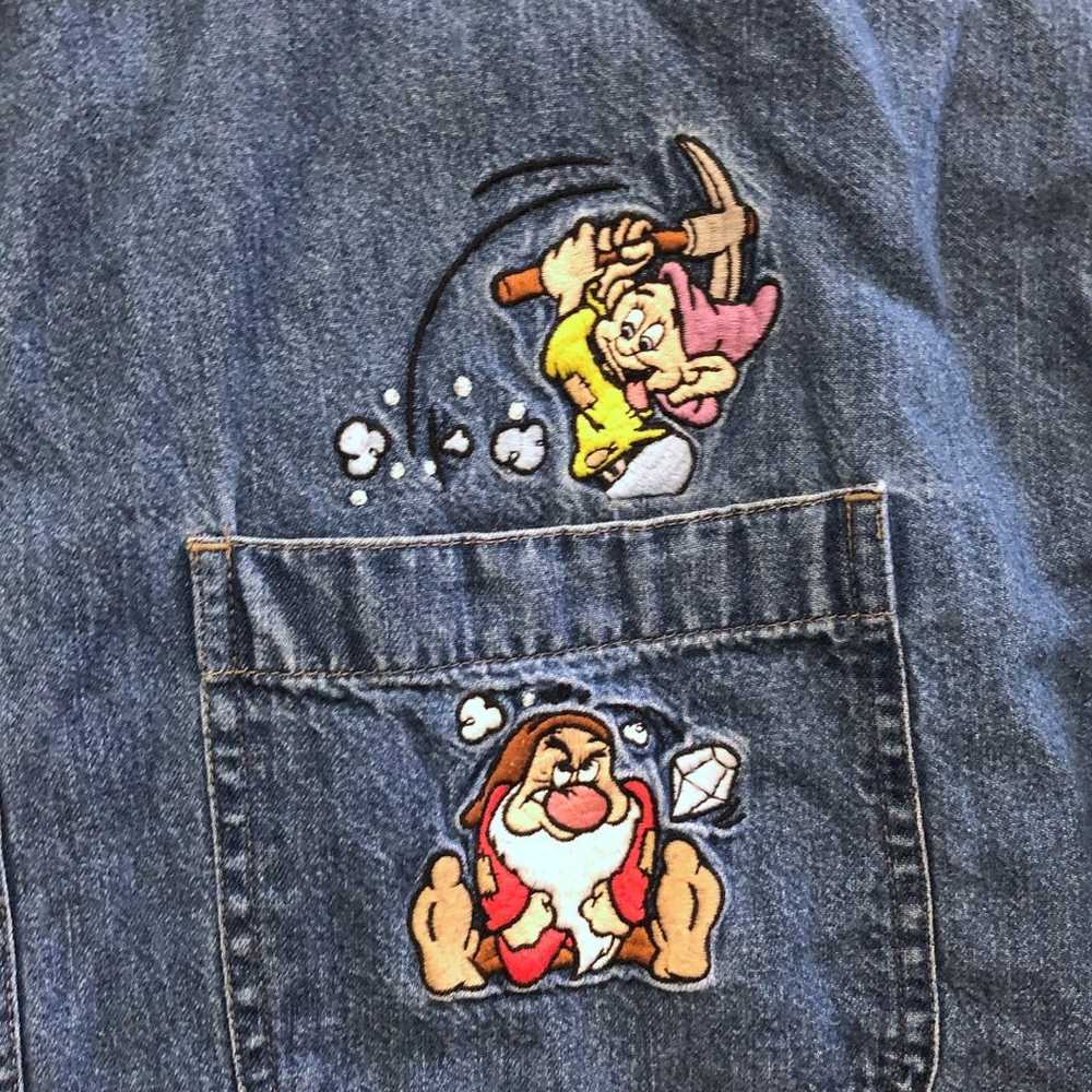 VTG Disney denim shirt grumpy embroiderr - image 3