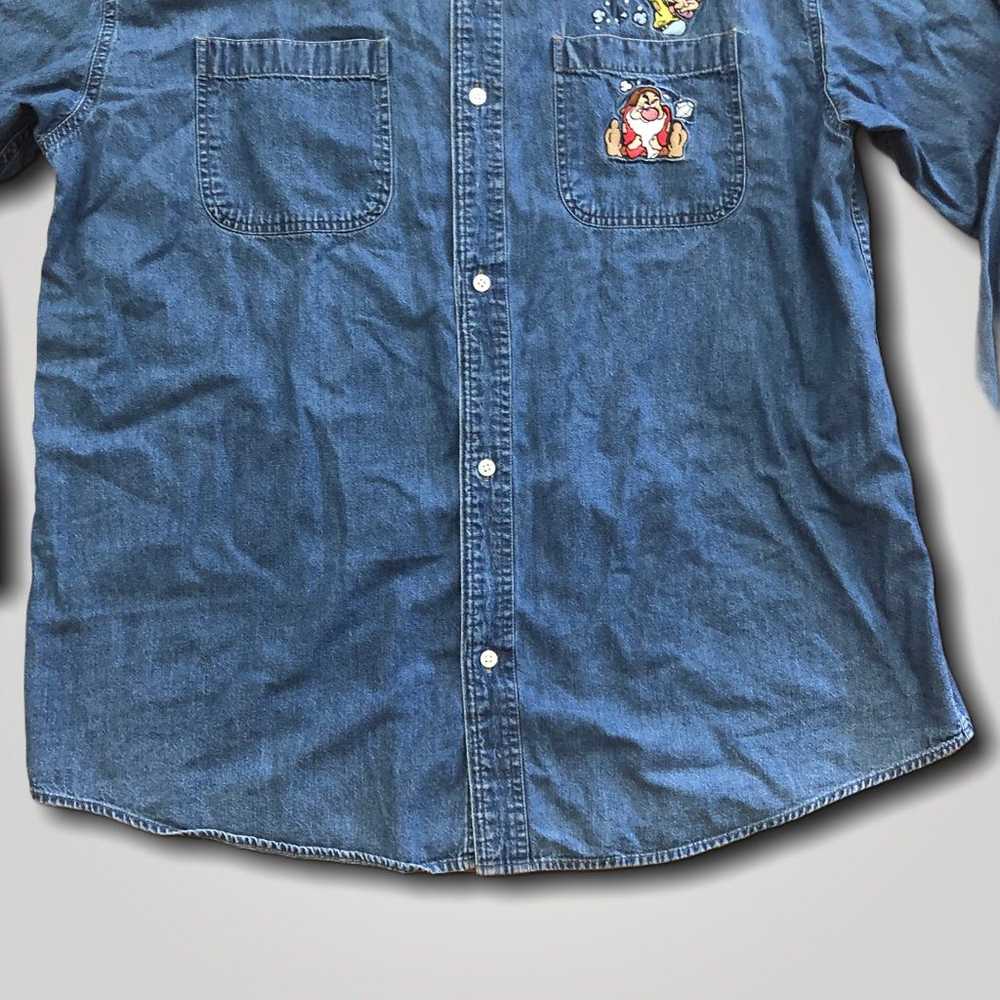 VTG Disney denim shirt grumpy embroiderr - image 4