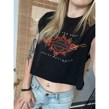 Vintage Crop Harley Davidson Tee - image 1