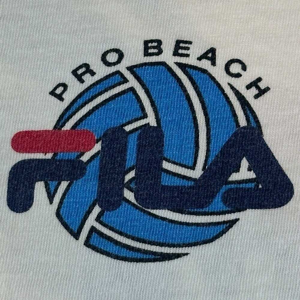 Vintage Fila Pro Beach Volleyball Shirt Size L US… - image 4