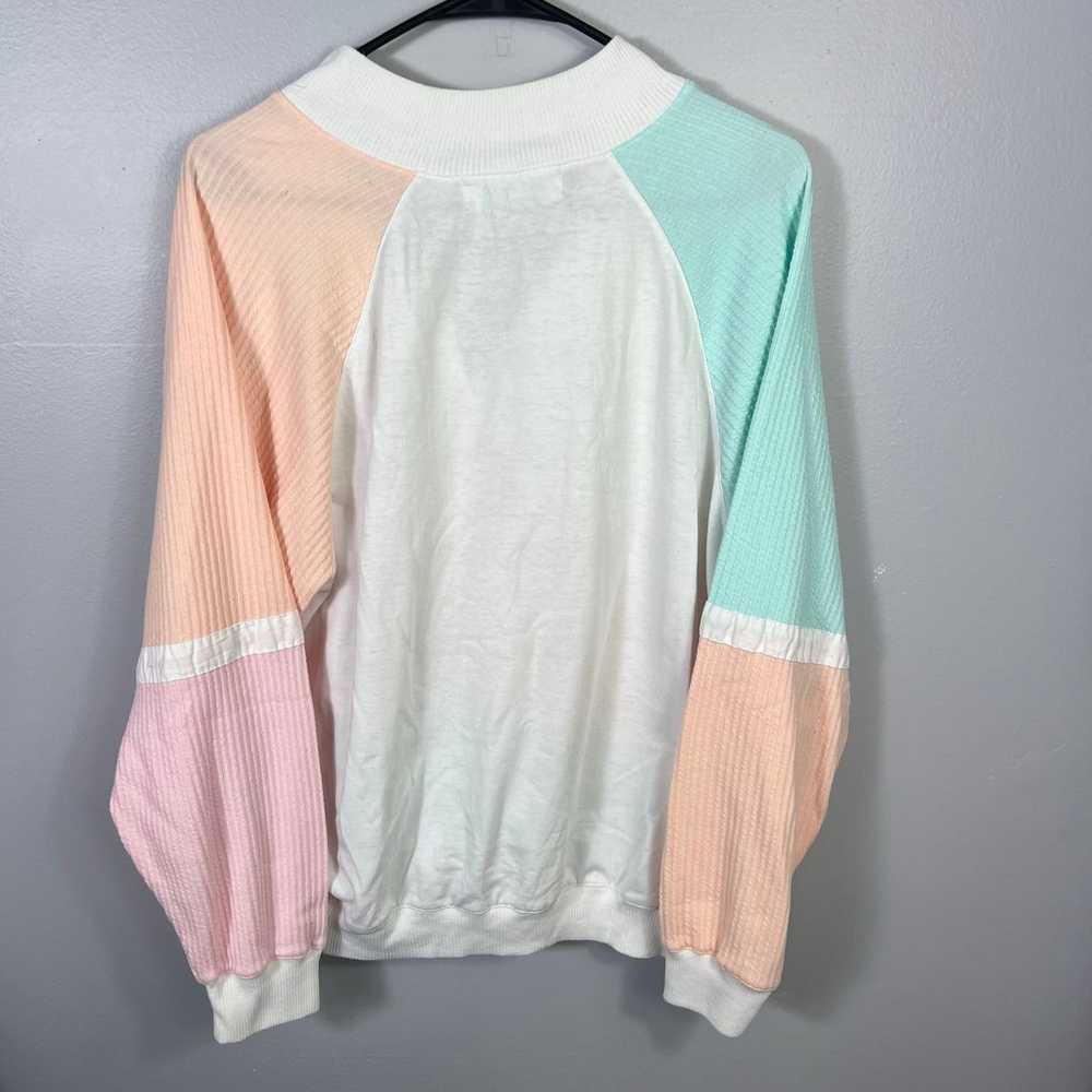 VINTAGE ZIP-UP PASTEL RETRO SWEATERS (90s) - image 2