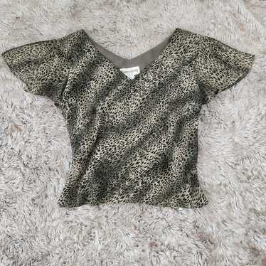 Danny & Nicole New York Vintage Animal Print Flut… - image 1