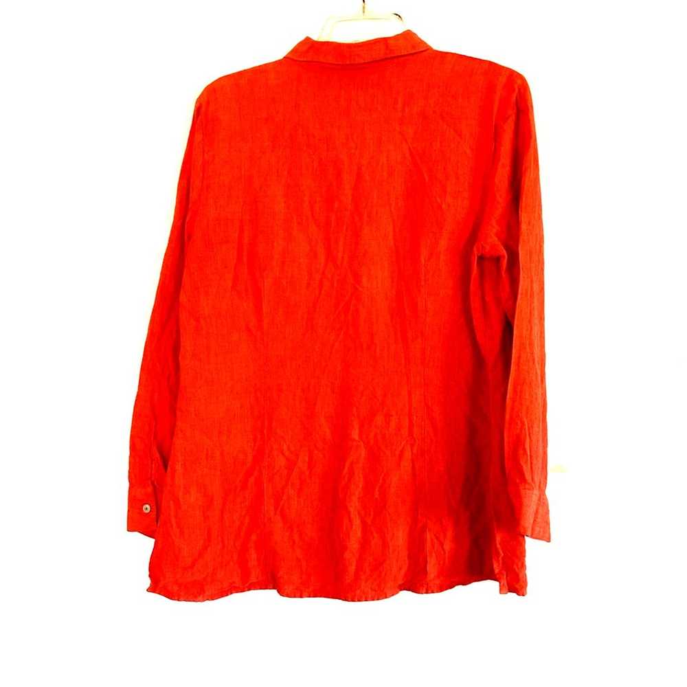 Richard Malcolm Vintage Coral Irish Linen Long Sl… - image 2