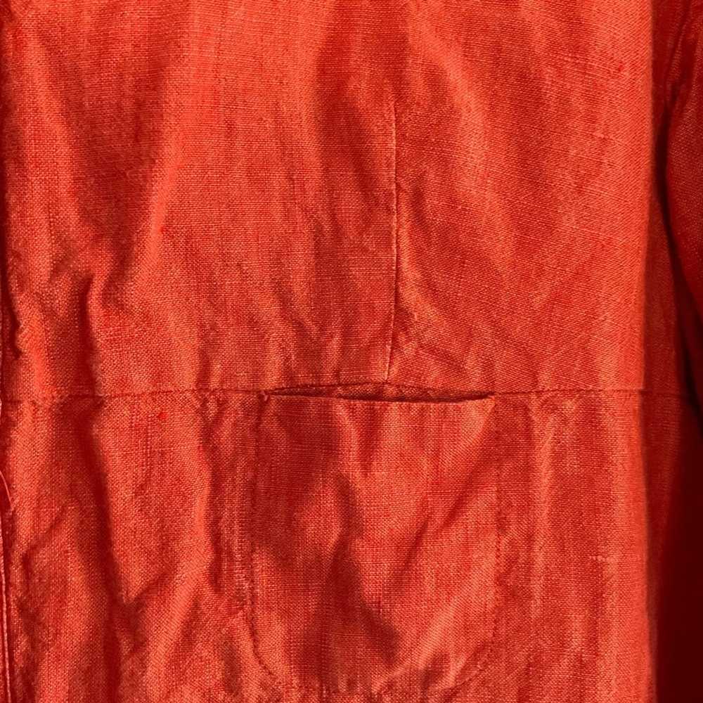 Richard Malcolm Vintage Coral Irish Linen Long Sl… - image 3