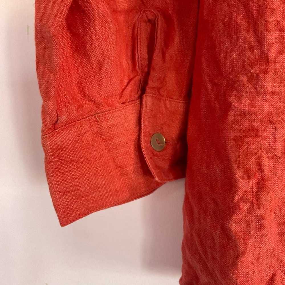 Richard Malcolm Vintage Coral Irish Linen Long Sl… - image 4