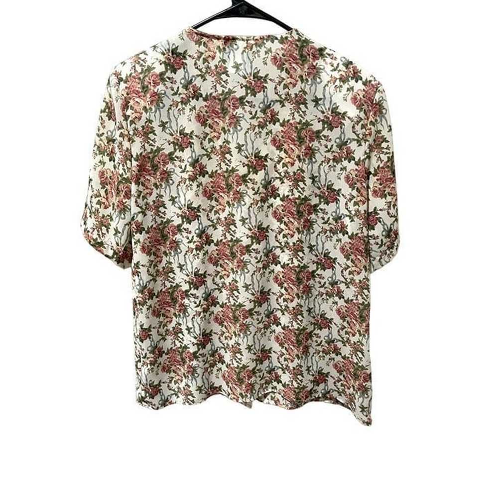 VINTAGE FRITZ & FLOYD FLORAL BUTTON DOWN WOMAN'S … - image 5