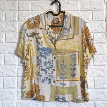 Vintage jams world Harvest print blouse - image 1