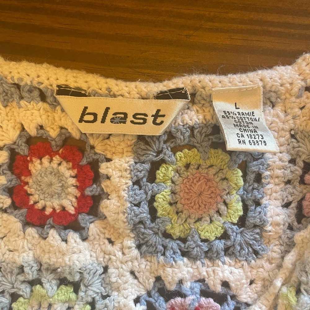 Vintage crocheted vest beautiful condition by Bla… - image 8