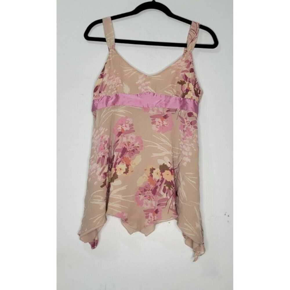 Vintage Y2K Gap Size 12 Pink Floral Fairy Handker… - image 1